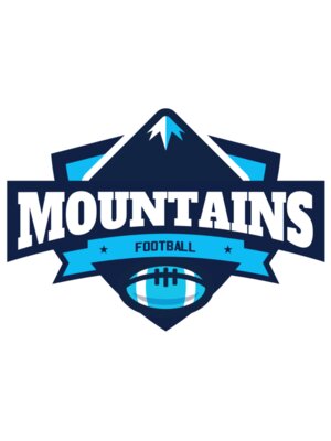 Mountains Football logo template