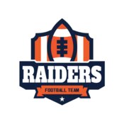 Raiders Football Team logo template